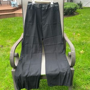 Authentic Gucci black pants with vegan leather detailing.